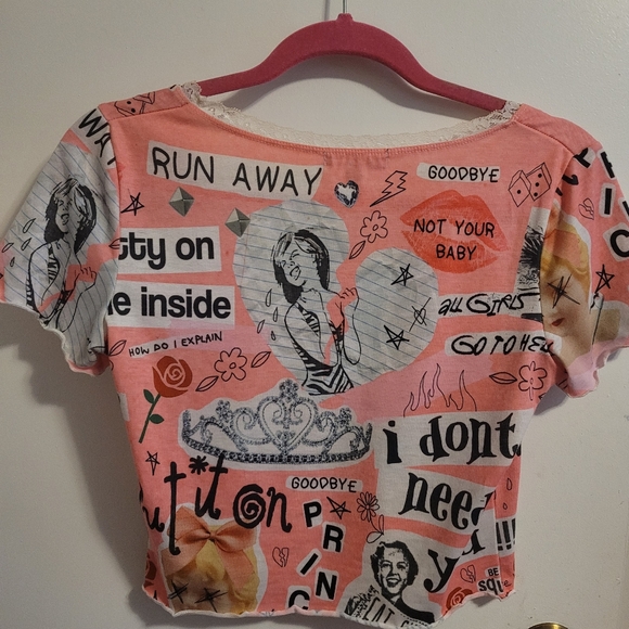 Dolls Kill Current Mood Heartbreaker Top size Medium - Picture 2 of 2